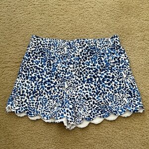 Lilly Pulitzer High Waist Blue Patterned Shorts